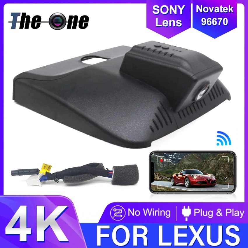 Facile Installazione Auto DVR Wifi 4K Dash Cam Videoregistratore Della Macchina Fotografica Per Lexus RZ 450e RZ450e DIRECT4 2023 2024 Accessori Auto