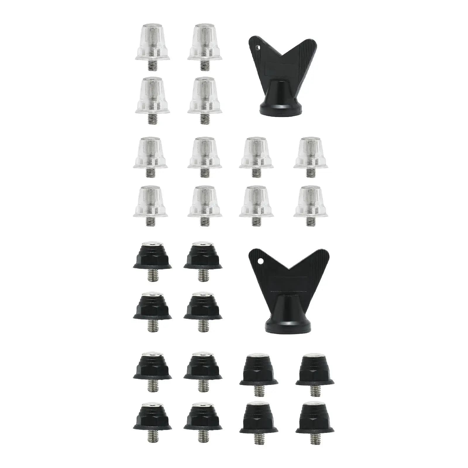Tacchetti in nylon per scarpe da calcio, set completo con chiave per attacco, per atletica e sport su terreni compatti