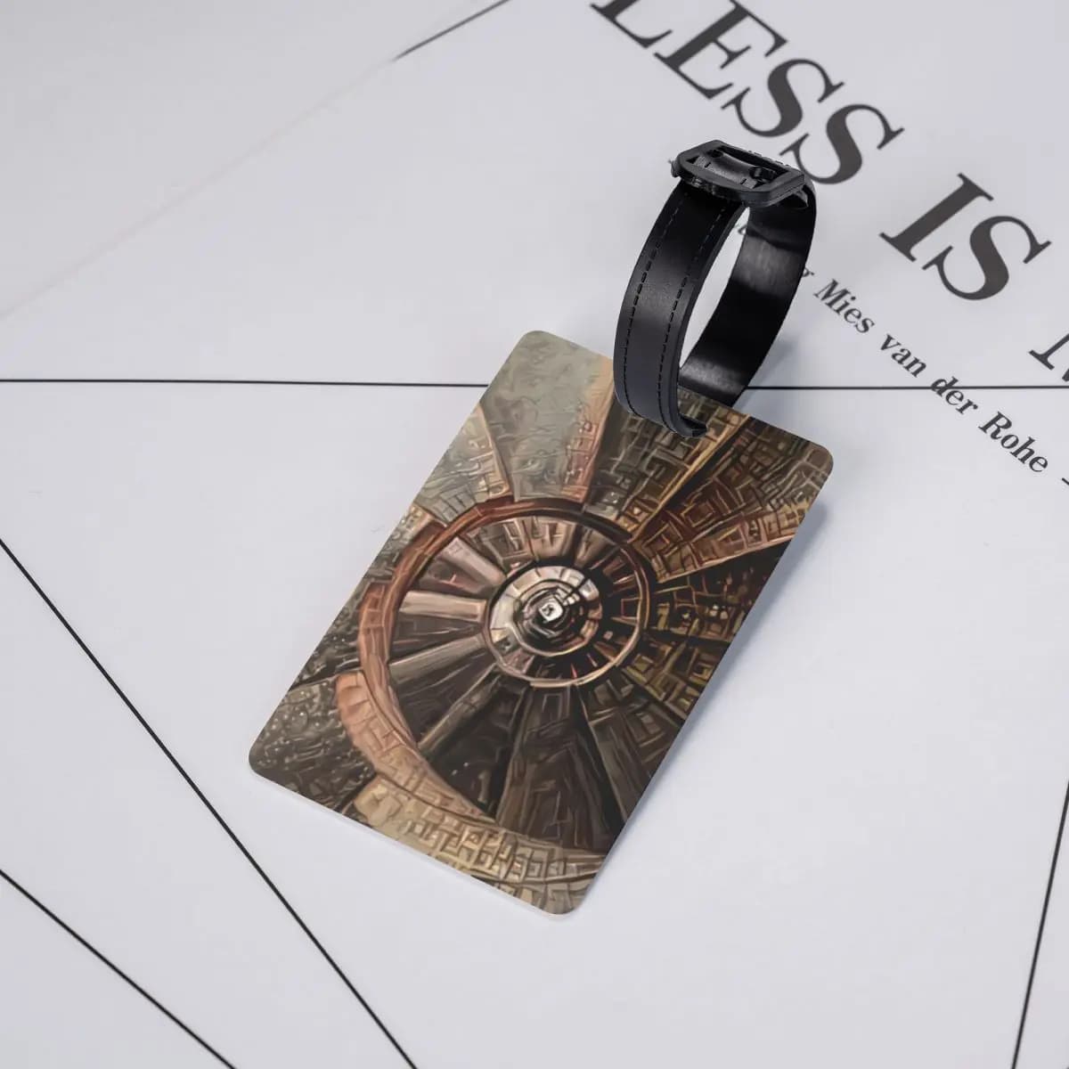 Etichette per Bagagli a Spirale di Fibonacci - Accessori per Valigie, Etichette per Bagagli da Viaggio, Porta Etichette con Nome e Indirizzo