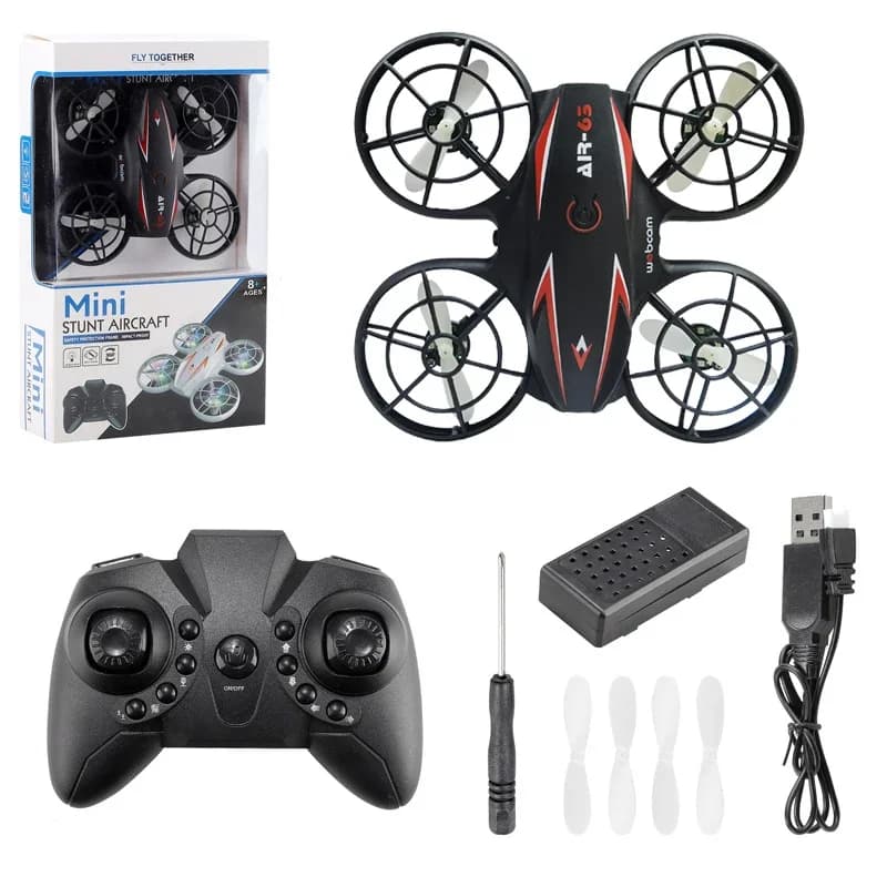 Mini Drone RC Aeroplano Elicottero UFO con Telecomando a Infrarossi, Modello Elettronico di Quadricottero, Giocattolo per Bambini