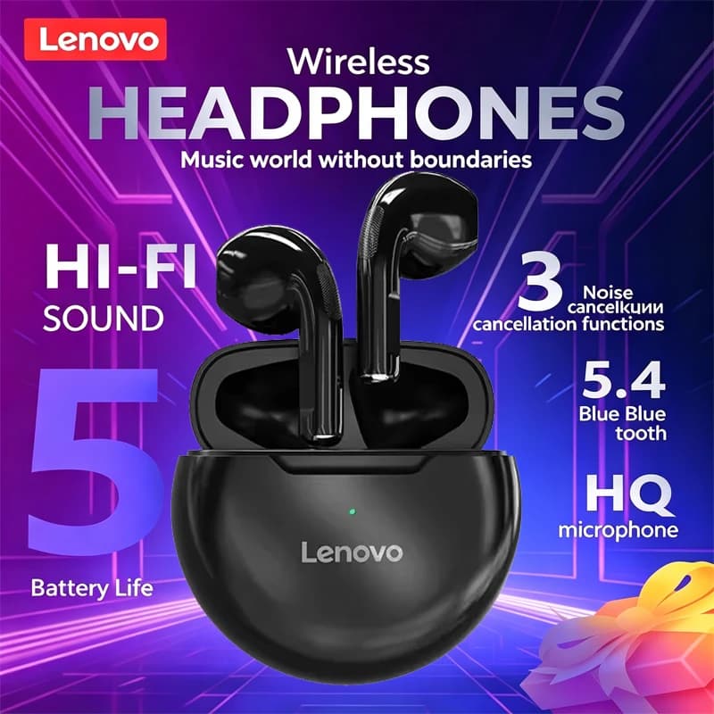 Auricolari Lenovo HT38 TWS Cuffie Bluetooth senza fili Touch Mini Headset con doppio microfono Auricolari stereo adatti per iOS e Android