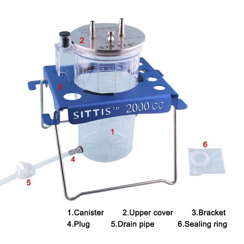 GREATLH Kit contenitore filtrante per innesto grasso con lipofilling chiuso con contenitore per raccolta grasso con scarico inferiore diretto