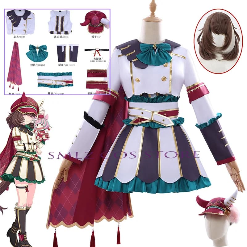 Marche Lorraine Cosplay Game MMD Pretty Costume Women Dress Hat Prop Wig Set Halloween Party Suits Role Play Outfits