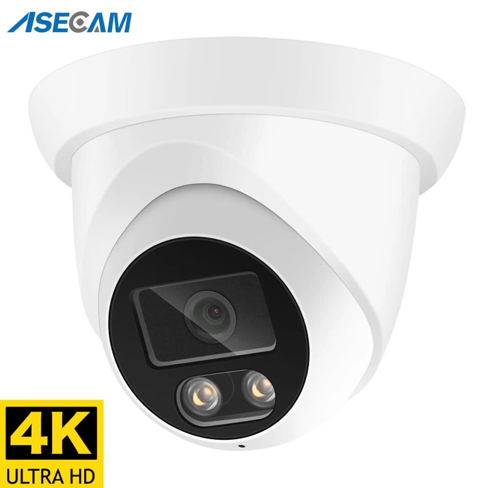 New 4K 8MP IP Camera Audio External POE H.265 Onvif Grandangolo 2.8mm AI Night Vision Color Home CCTV Video Security Surveillance