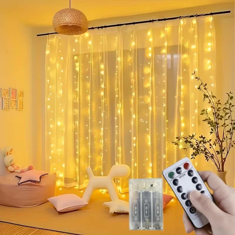 Luci a stringa a LED a batteria da 300/600 LED per tende, con 8 diverse modalità di illuminazione per feste e decorazioni nuziali