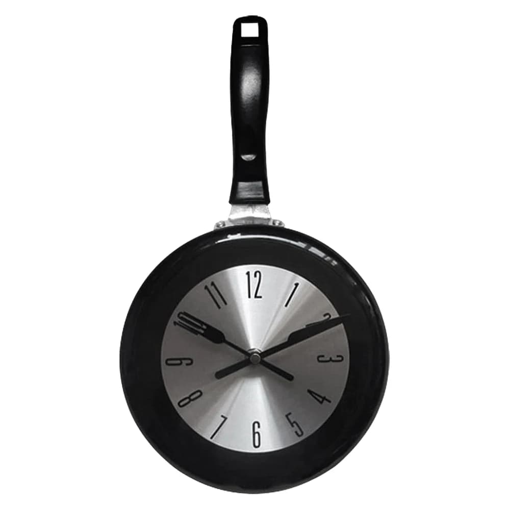 8 inch Design pan hanging wall clock kitchen metal watch theme unique wall clock for decoration of black house room
