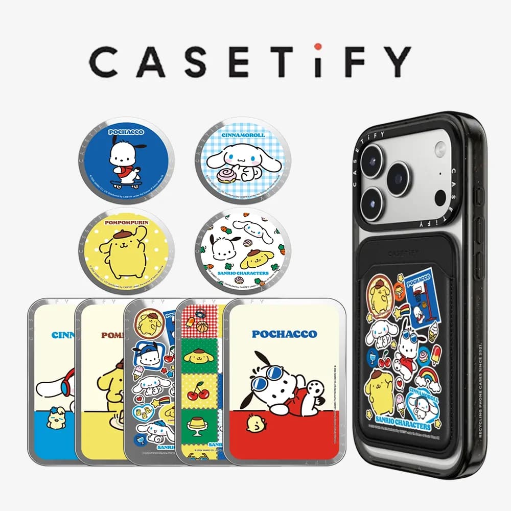 CASETiFY Co-brand Sanrio Series Magnetic Phone Holder Card Pack for iPhone17 16 15 14 13 12 11 for Samsung S25 S26 A57 A36