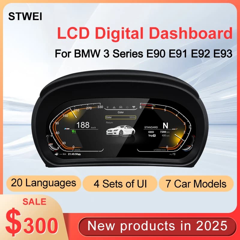 STWEI 11 pollici Nuovo Prodotto Prezzo Facroy LCD Digitale Cruscotto Dell'automobile Per BMW Serie 3 E90 E91 E92 E93 Strumento Cluster Pannello Cockpit