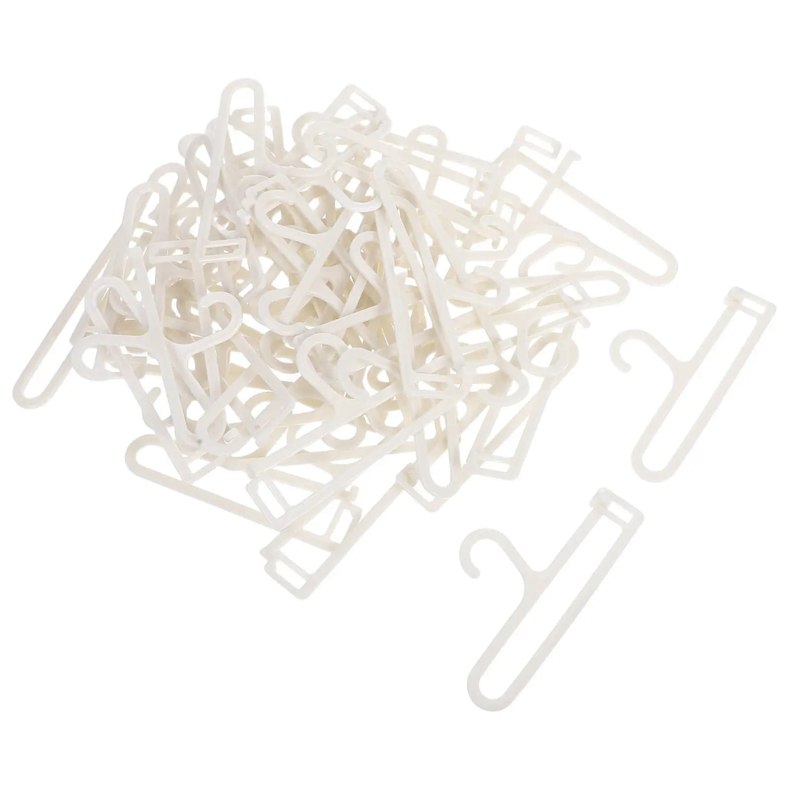 50Pcs Mini Clothes Hangers Plastic Smooth Edges for Dollhouse Wardrobe Closet Accessories Clothes Organizer Display