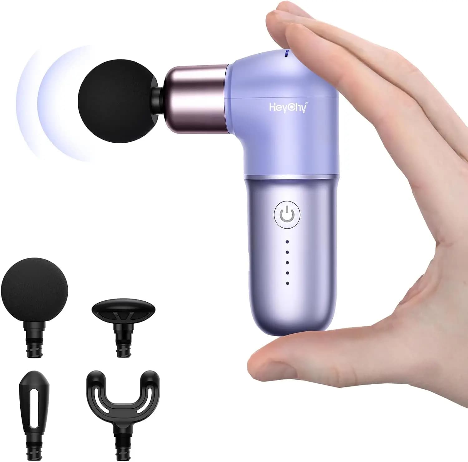 Super Mini Massage Gun, Deep Tissue Percussion Muscle Massager, Compact Sports Travel Massager, Portable for Her Him, Purple