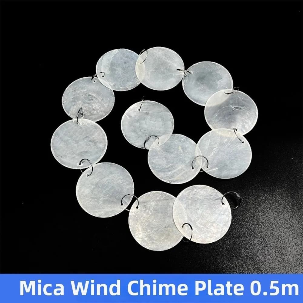 New Round Shell Ornaments with Holes Flat Shell Beads DIY Shell Wind Chimes Natural White Shell Pendants Home Decor