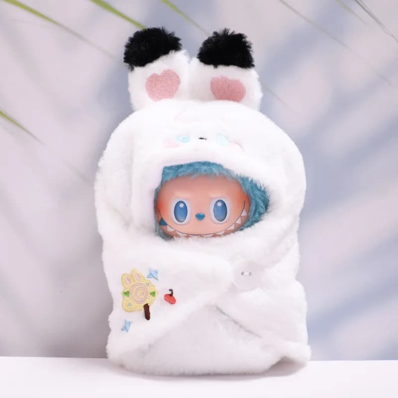 Dresses for Labubub Rabbit Sleeping Bag Cover 1a 2a 3a generation 17 cm Labubub Sitting Accessories for party dresses