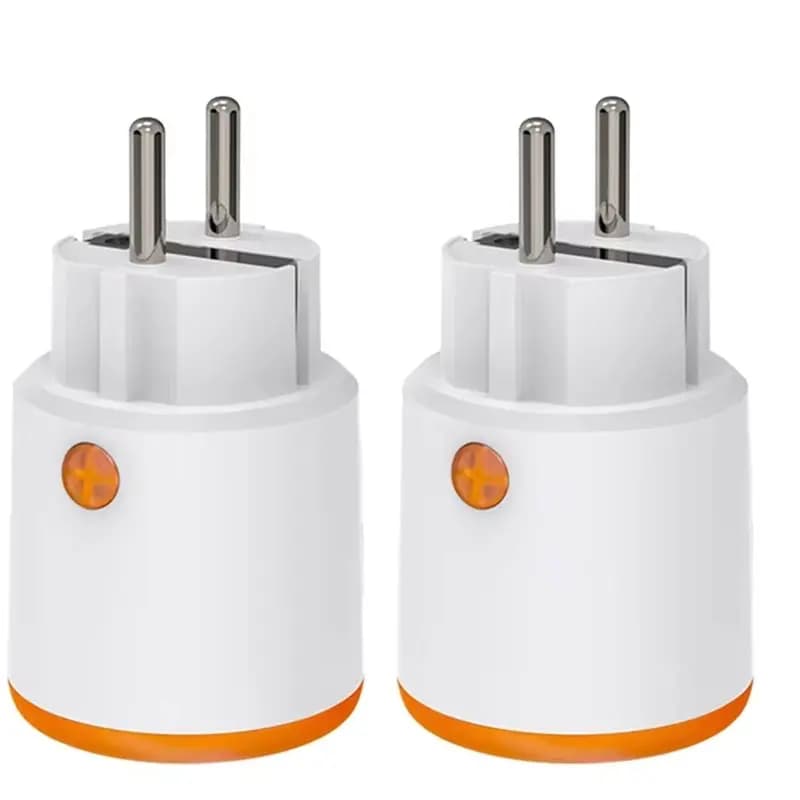 YSS-Tuya Zigbee 3.0 Smart Power Plug 16A EU Outlet 2Pcs Presa intelligente con blocco bambini e controllo remoto, compatibile con Alexa (Spina EU)