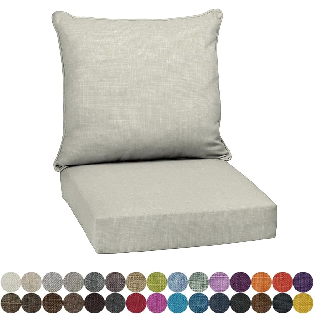 Custom Linen Seat/Back Cushions Set Chair Seat Sofa Bench Cushions Patio Backrest Indoor/outdoor Decor Cushions Bay Window Pad