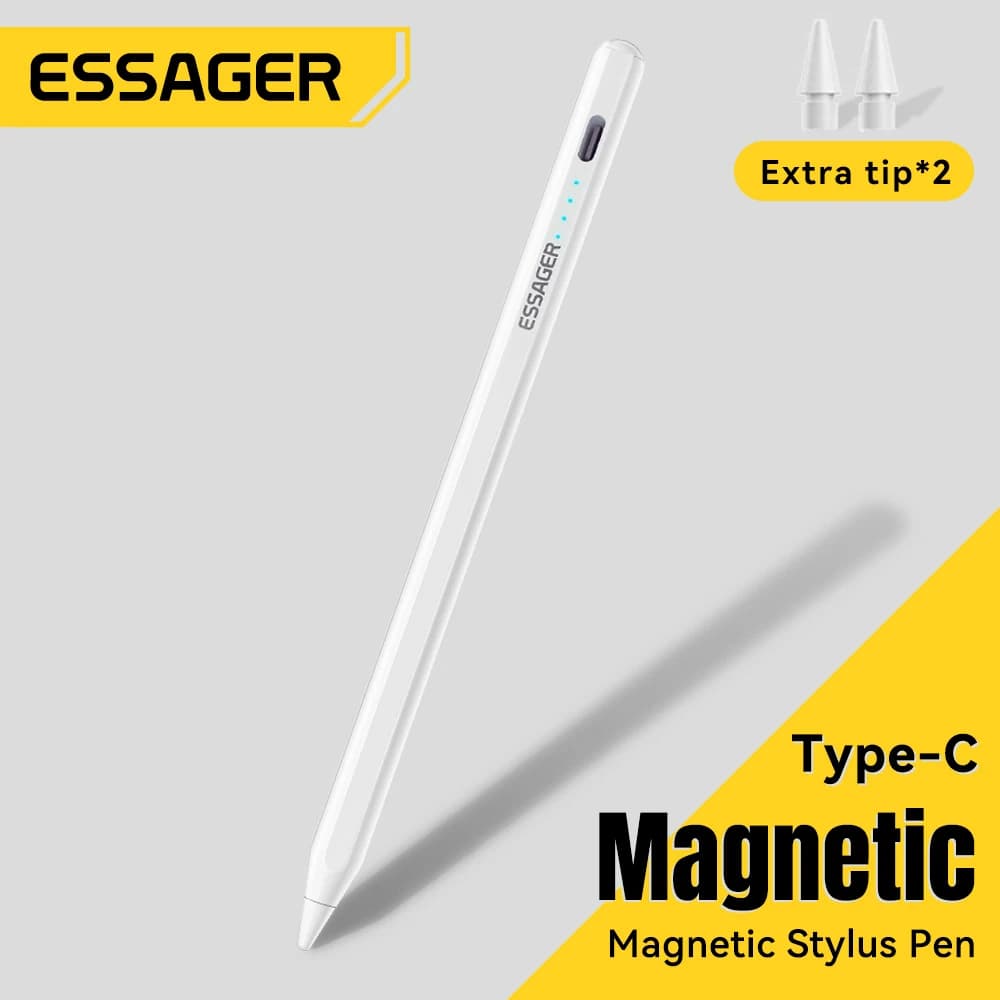 Essager Penna stilo magnetica per iPad Apple Matita USB Tpye C Ricarica per 2022 2021 2020 2019 2018 2015 Accessori per matita iPad