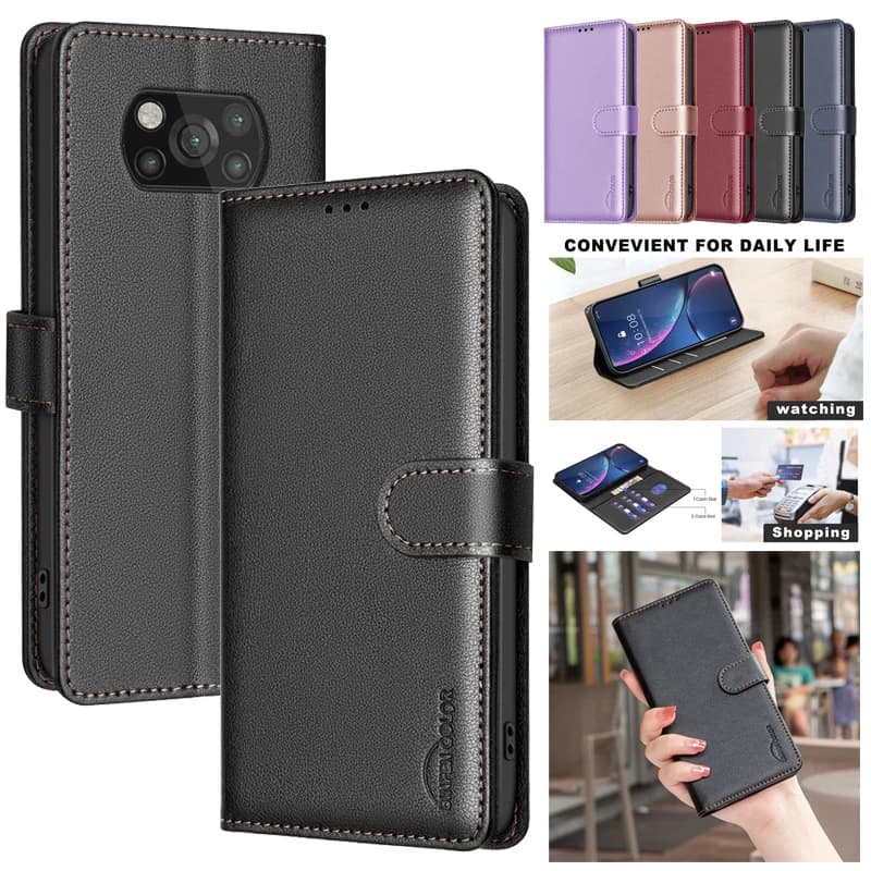 Custodia antifurto a portafoglio per Xiaomi Poco X3 NFC M3 F3 Pro PocoX3 Pro X3NFC X3Pro custodia in pelle con blocco RFID borse protettive