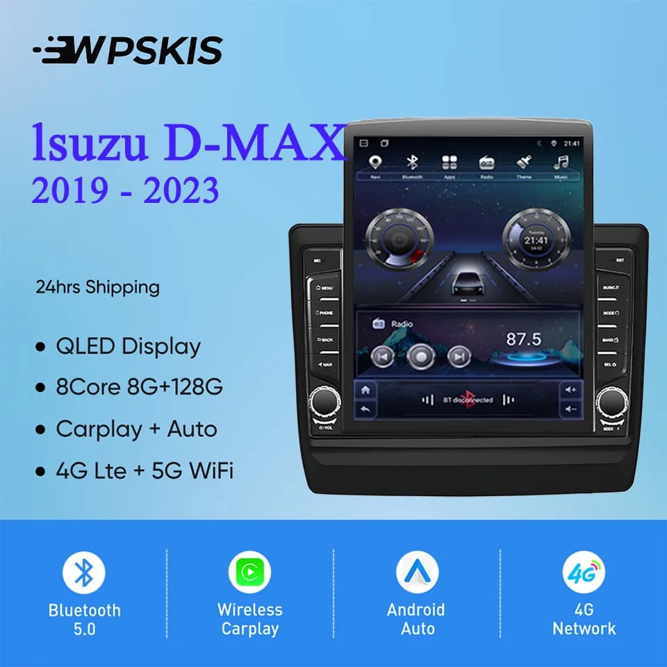 8Core Android 14 8G + 128G Auto DVD Radio Audio Stereo HU GPS Navi Monitor Per Isuzu D-max dmax 2019 2021 2023 Unità Principale Carplay