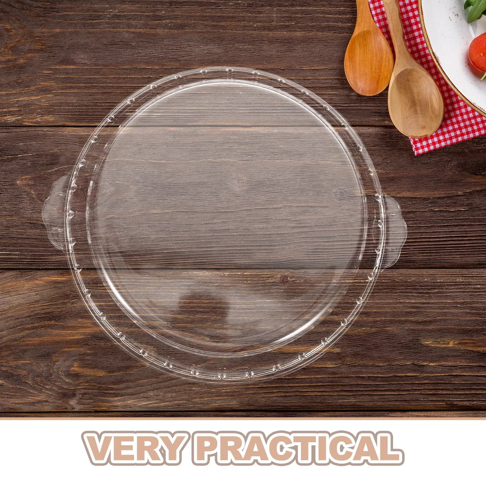 Glass Dish Dried Fruit Plate Appetizer Food Serving Platter Clear Pie Pan Microwave Cover for kitchen Pumpkin Pie supplies