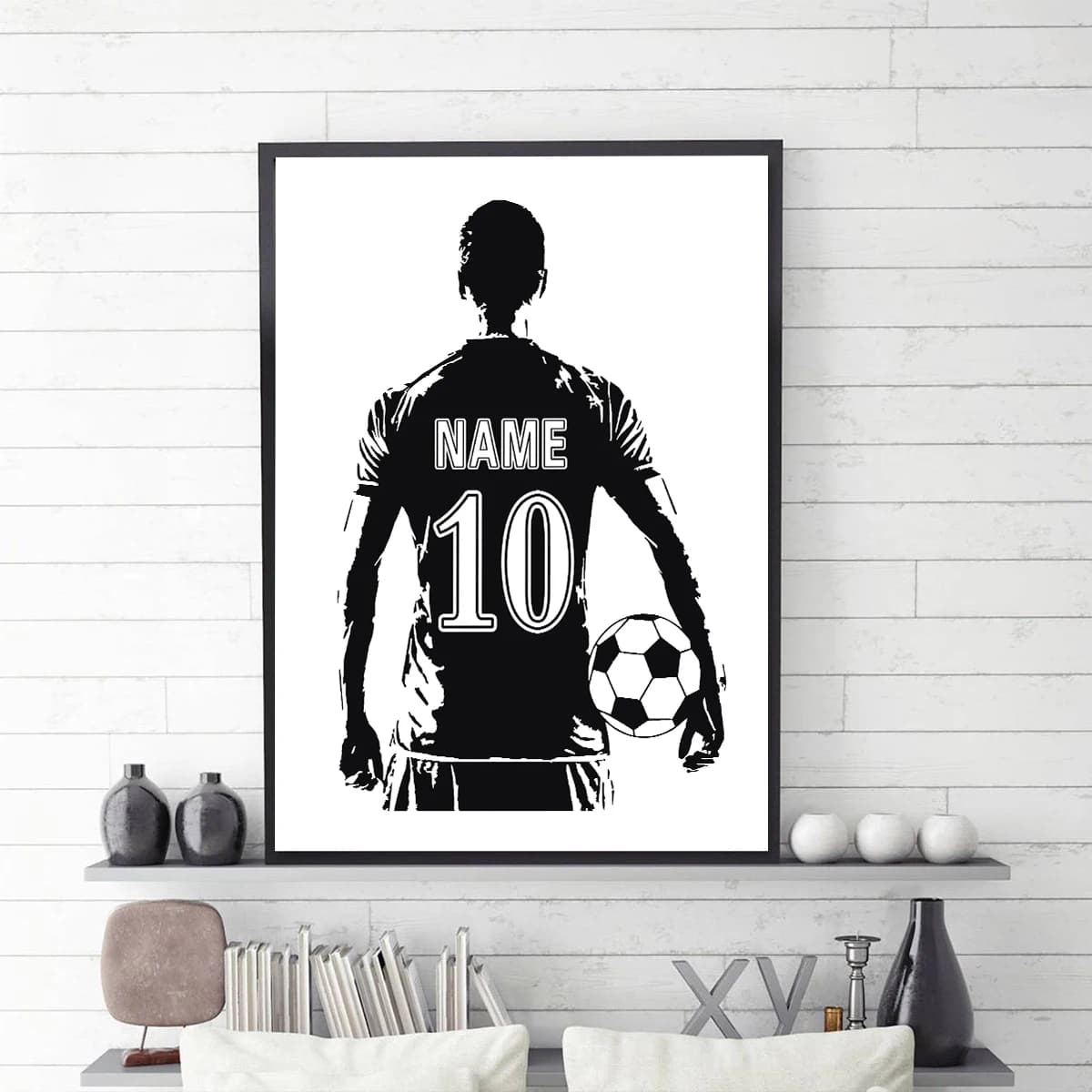 Custom poster without frame of a football player on canvas, wall decoration for home, bedroom, living room, anniversary gift, birthday, wedding.