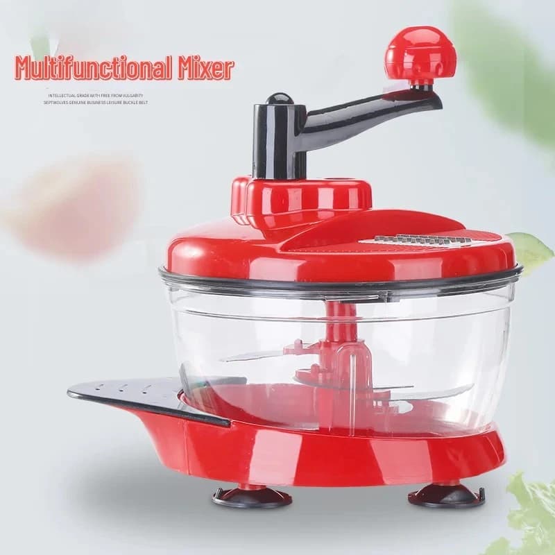 Mixer e Robot da Cucina Manuale, Potente Frullatore per Uova, Tritacarne, Tritaverdure, Affettatrice con Lame in Acciaio Inossidabile