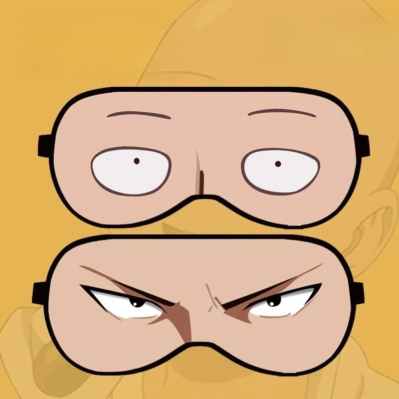 Animation One Punch Man Saitama 2D Cartoon Peripheral Ice Bag Eye mask Light for sleeping Block Mask for breathable eyes Gifts for boys