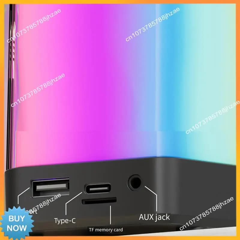 Macchina per karaoke A10R, altoparlante per karaoke portatile Bluetooth con bassi con luci abbaglianti per microfoni per adulti e bambini Durevole B