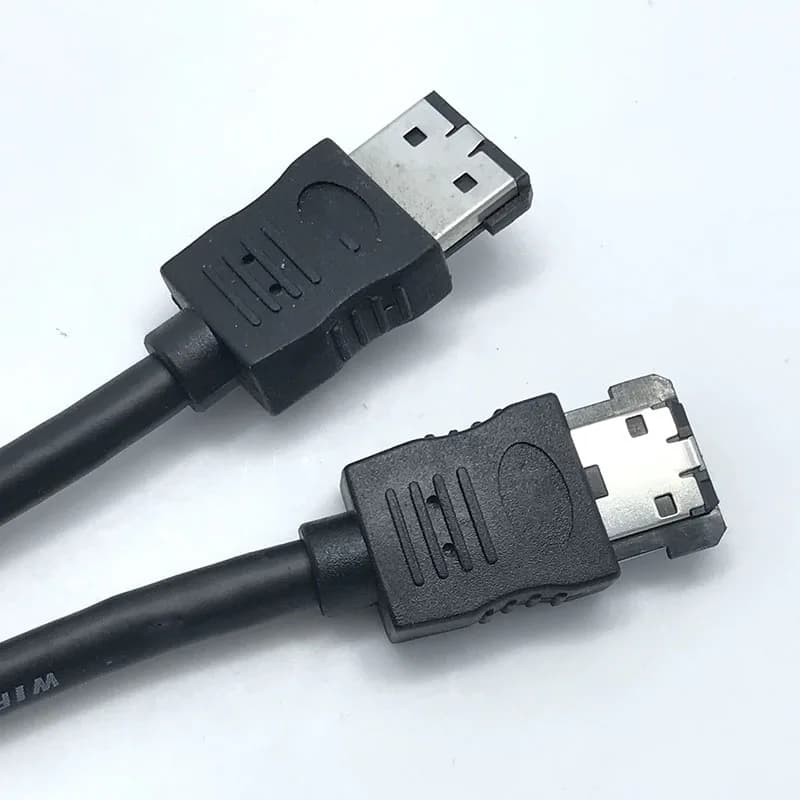 Cavo eSATA da 1,2 m da eSATA a eSATA, cavo dati esterno maschio-maschio per docking station per disco rigido HDD SSD