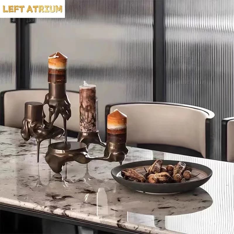 Trident Tree Root Shaped Candle Holders Desk Decoration Romantic Candlestick Wax Melt Burner Candle Stand Modern Home Decor