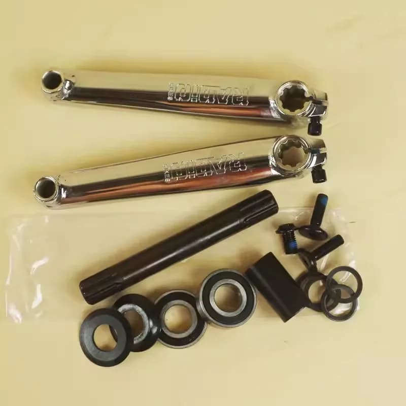 Guarnitura per Bicicletta BMX con Etichetta, 8 Pedali, 19MM, per Bici da Strada, 170L, Elettroplaccata Argento