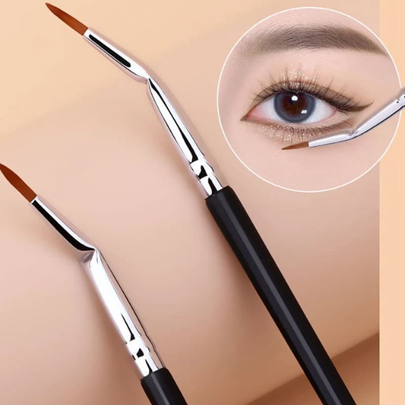 【AD】1 pennello per eyeliner angolato, pennello per trucco con punta per gel, liquido, polvere, capelli sintetici, strumenti cosmetici per occhi