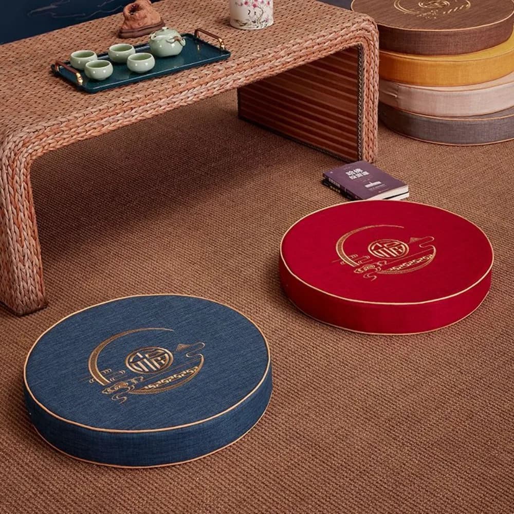Round Meditation Sponge Cushions Non-slip Tatami Futon Sitting Cushion Wear-resistant Cushion Meditation Home Textile