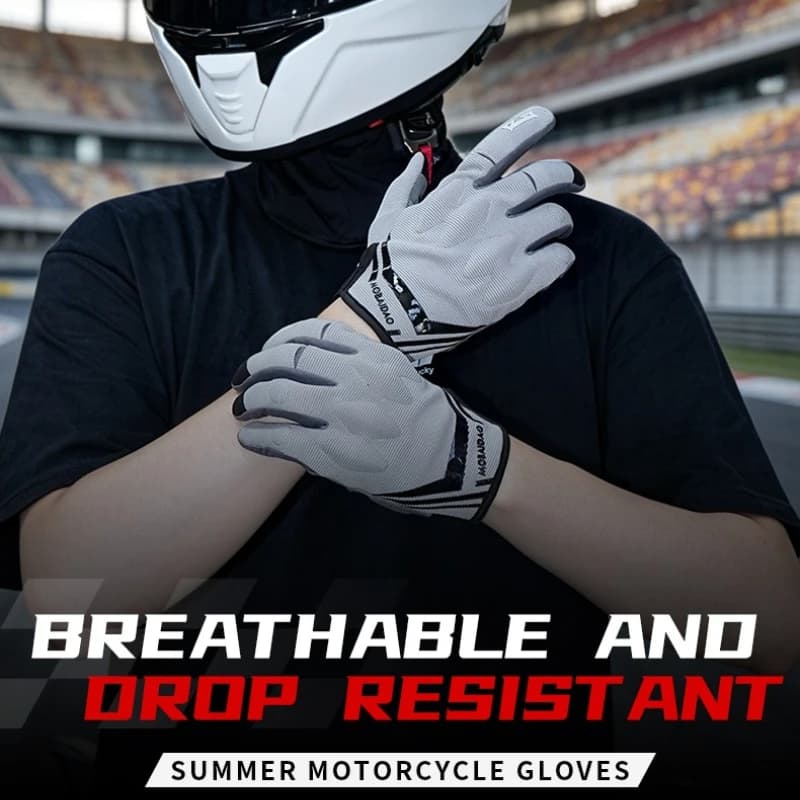 Summer Urban Commuter Full-finger Motorcycle Gloves Men Women Anti-Slip Breathable Casual Touch Screen Motorbike Riding Gloves