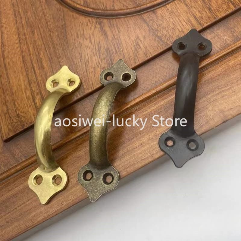 1 pz Maniglia per Cassetto in Rame Puro Anticato, Maniglia Vintage per Porta, Maniglie per Armadietti da Cucina e Finestre, Accessori per Mobili