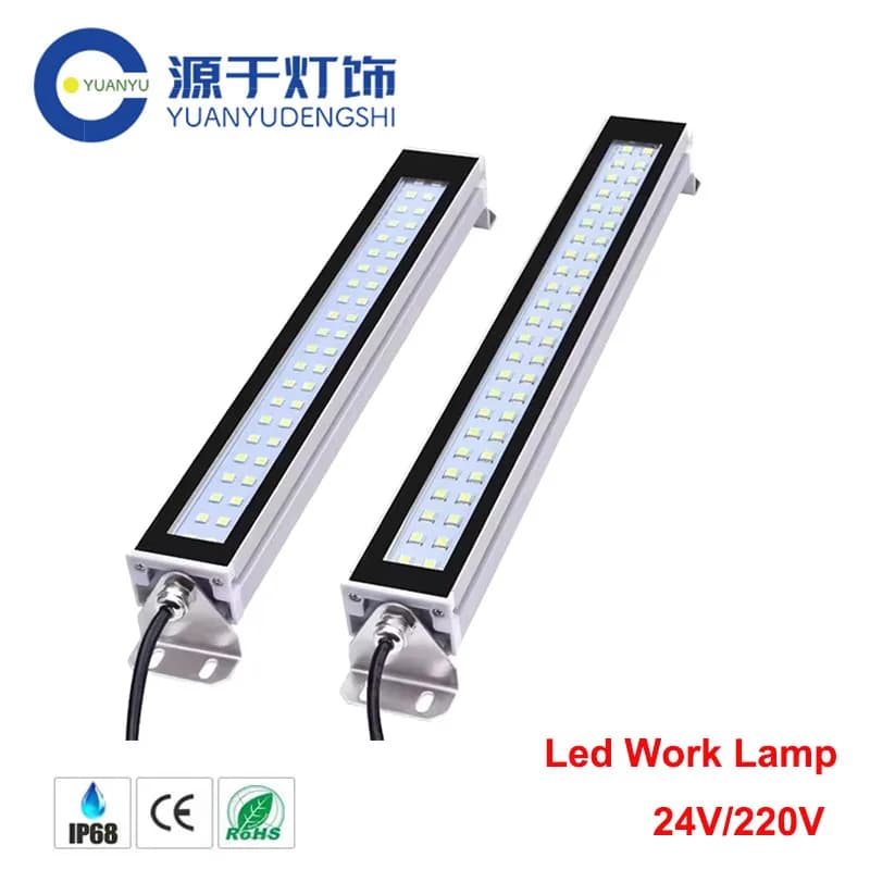 Lampada industriale a LED Impermeabile a prova di olio a prova di polvere Officina Lampade CNC 22-53CM 110v 220v 24v 36v led Luci per utensili da lavoro