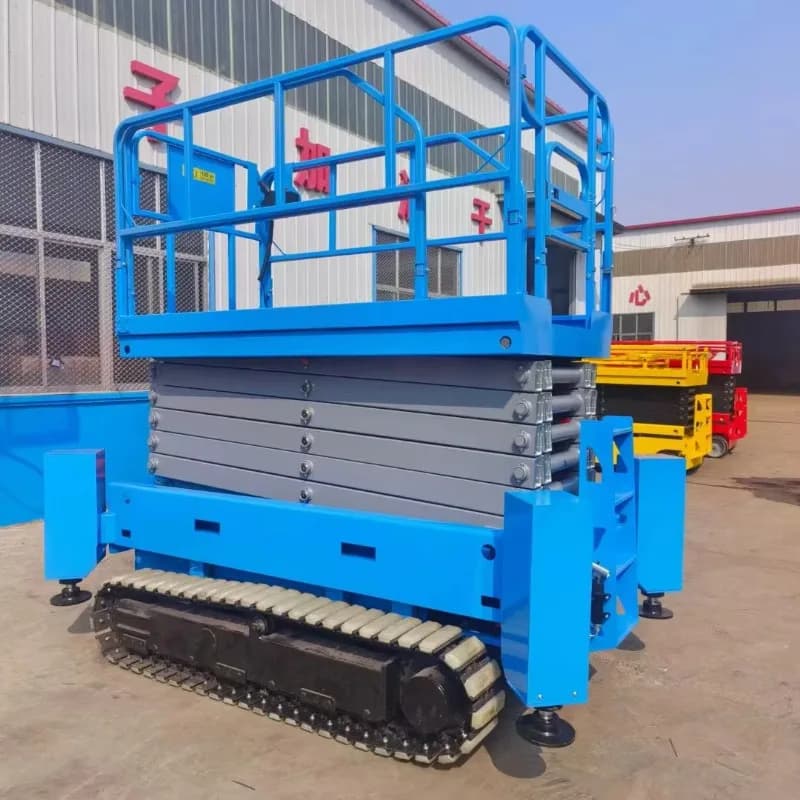 Scissor Lift Heavy Duty 4-16m Crawler Track Electric Hydraulic Mobile Aerial Work Platform for Warehouse, Factory, Construction