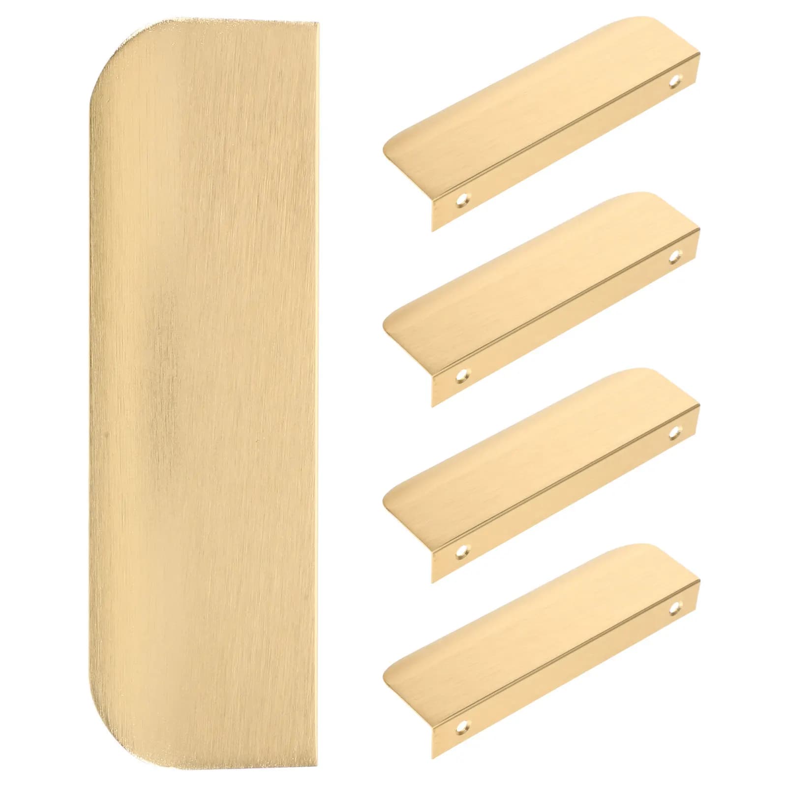 Set di 5 Maniglie a Scomparsa a Forma di Arco, Senza Foratura, Stile Nordico Moderno, per Cucina, Armadi e Cassetti