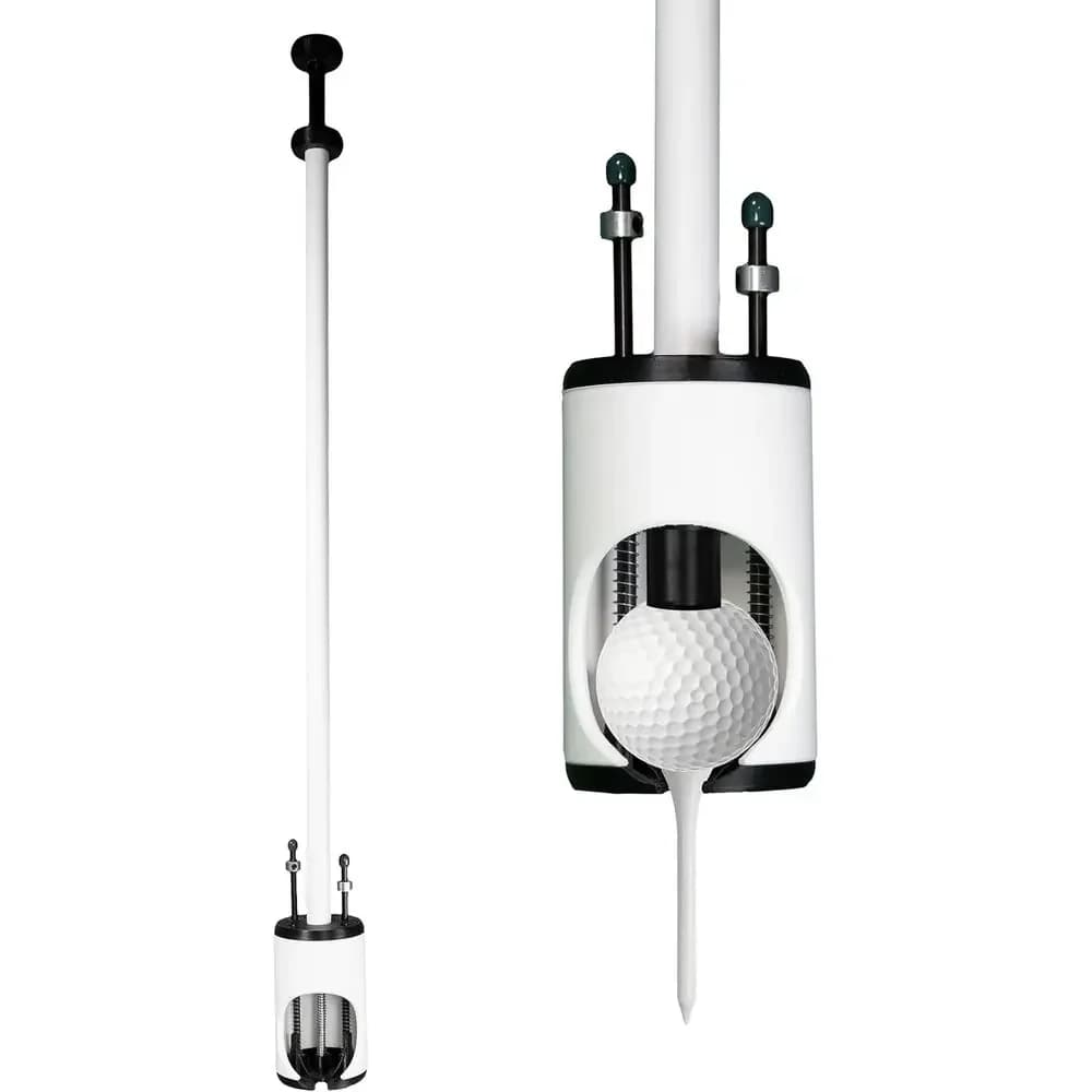 Dispositivo per il teeing della palla da golf con sonde magnetiche per la regolazione dell'altezza e soluzione per il problema della flessione