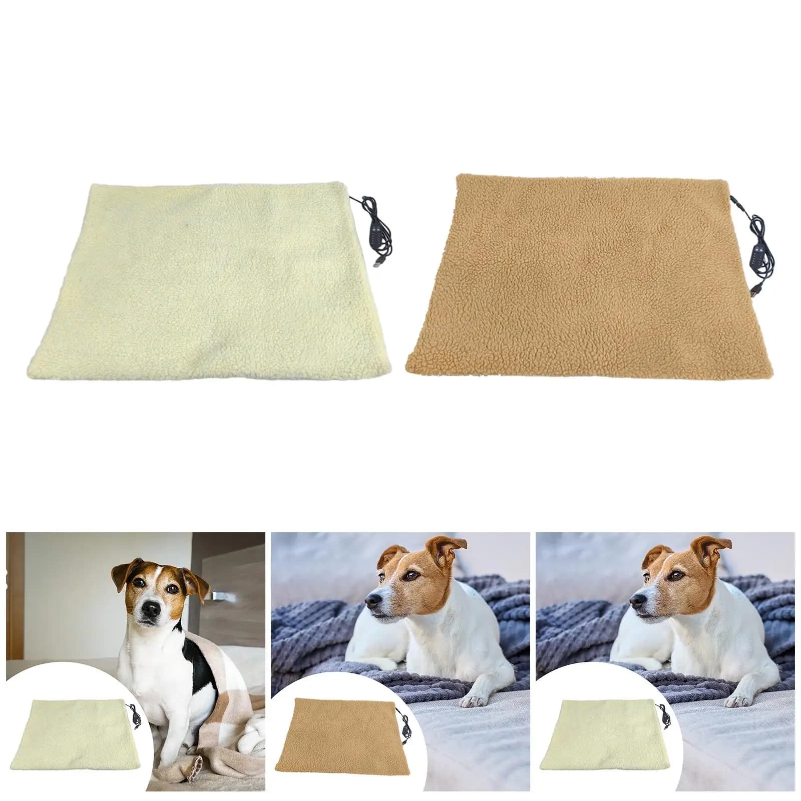 Tappetino Riscaldante Autoriscaldante per Animali Domestici, Coperta Termica Antiscivolo in Pile Regolabile per Gatti e Cuccioli, Resistente alle Intemperie