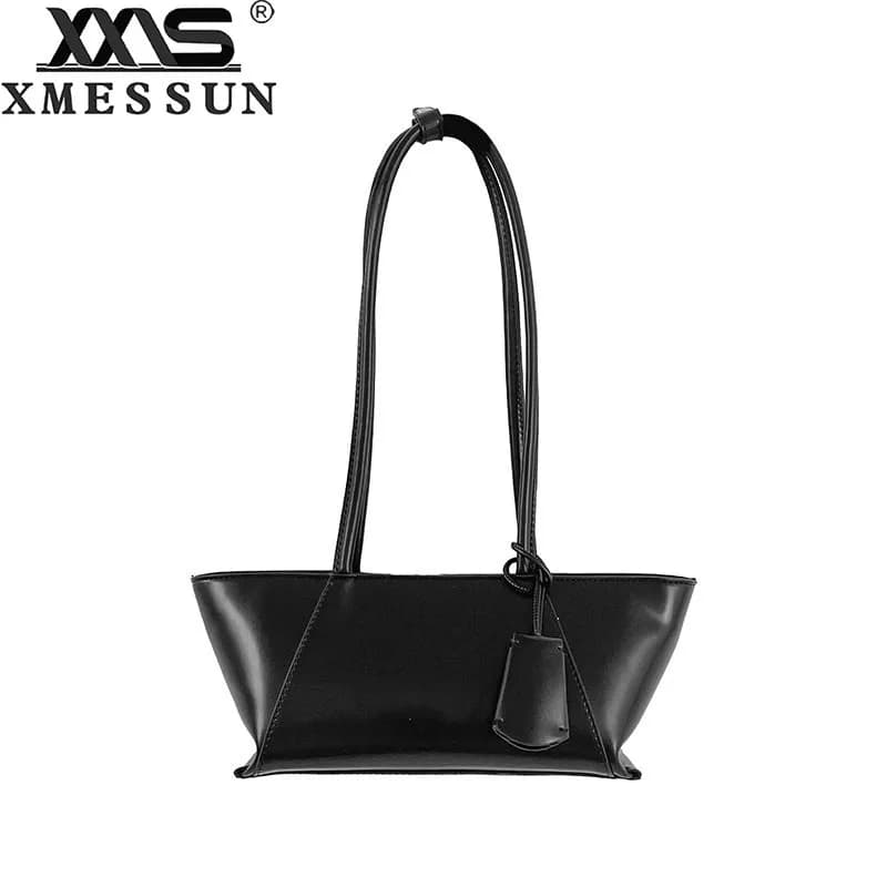 New Trendy Long Handle Shoulder Bag For Women Fashion Design Smooth Bright Leather Underarm Bag Ladies Large Capacity Tote Bag