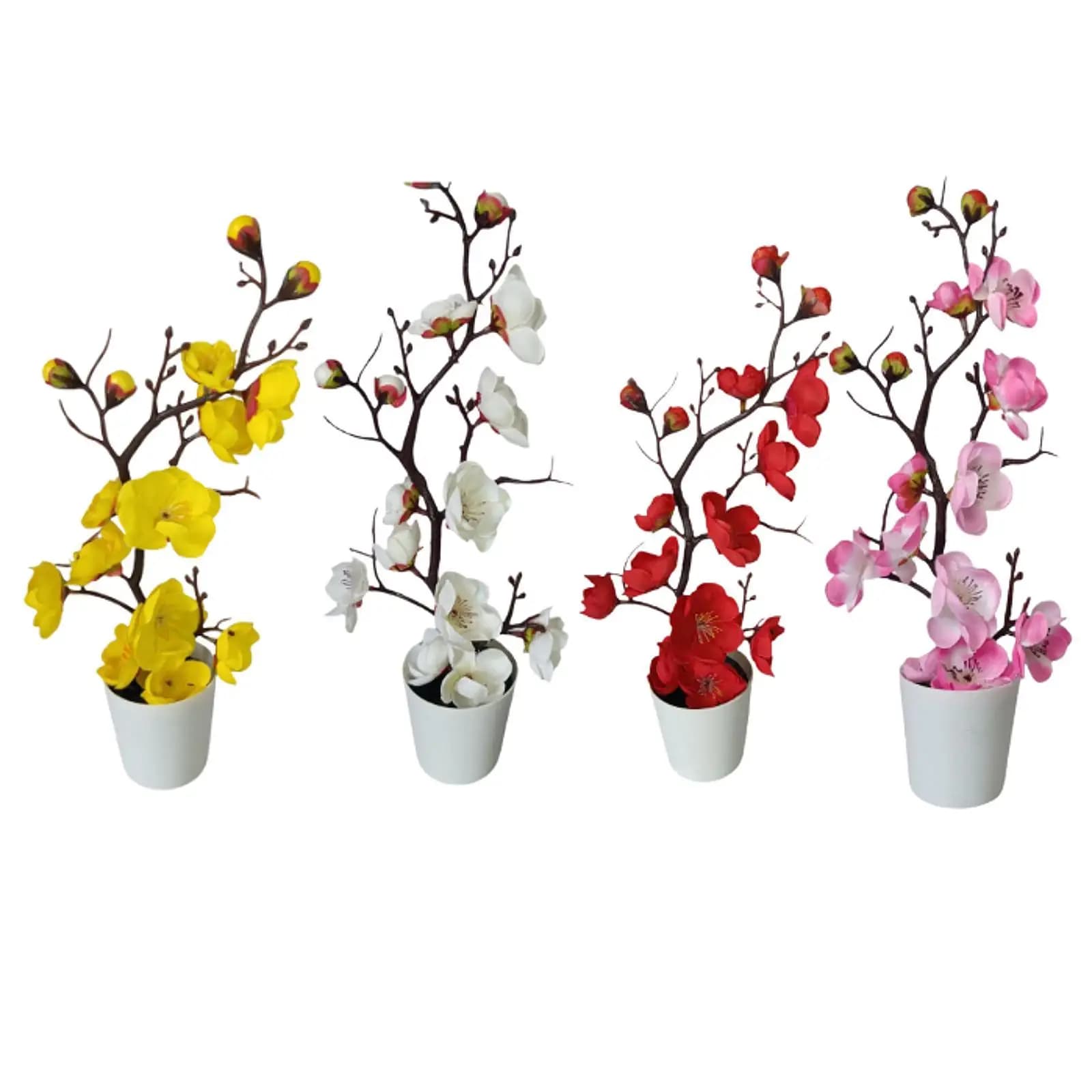 Arrangement with Vase Decorative Artificial Flowers Large Home Decoration Faux Plant Centerpiece for Modern Room