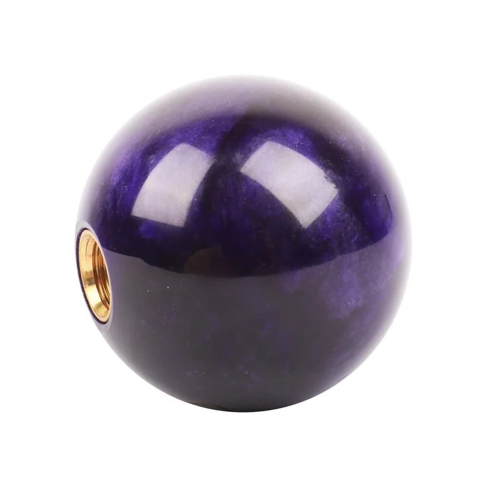Pomello del cambio automatico universale Sfera bianca 54mm Leva del cambio trasparente in cristallo Pomello del cambio in resina Accessori auto