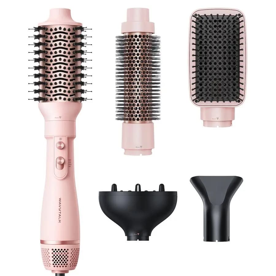 Set of Brushes Hair Dryer, Set Air Brush Calda 5 in 1 Air Sculpt, Styler Multifunction for Salon Hairstyles, Ricci Smooth, Volumizing and Smoothing
