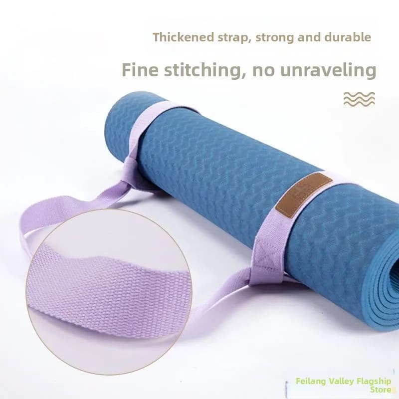 Picnic Carpet Strap with PU Handle, Yoga Mat Corde, Carpet Holder Strap, Practical Laptop Cover for Picnic, Home Fabric