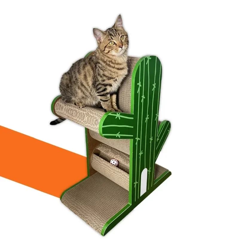 Torre Tiragraffi per Gatti a Forma di Cactus, Grande e Lussuosa, Moderna e di Tendenza