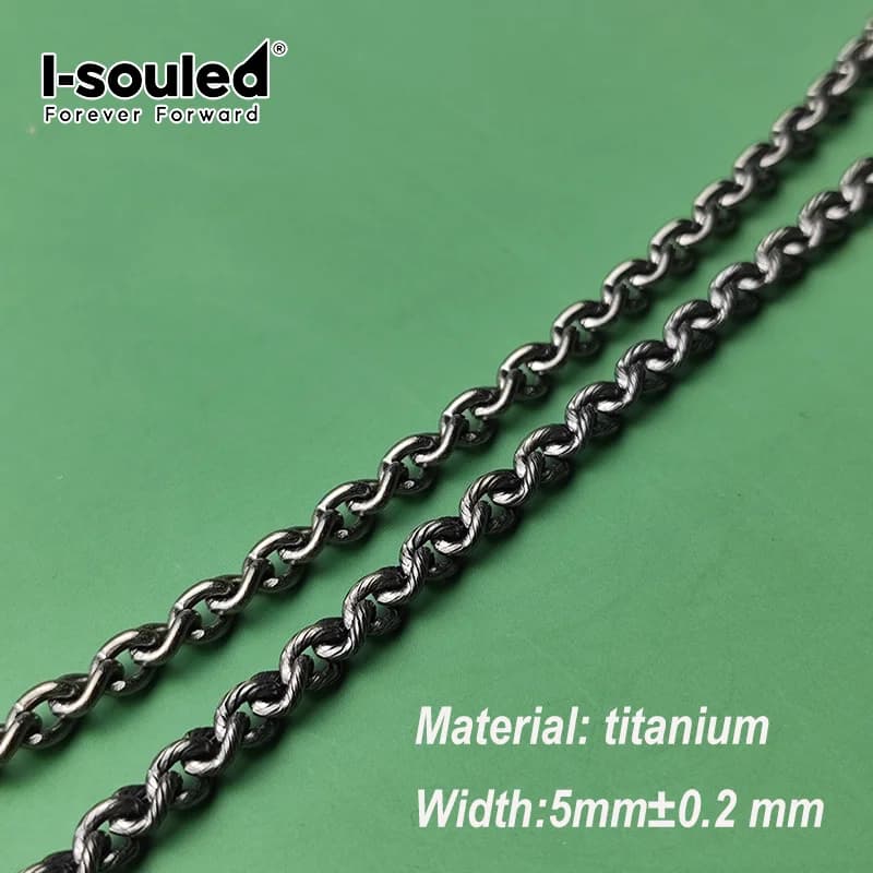 Accessori per gioielli con catena in titanio puro fai-da-te Forniture artigianali in metallo da 5 mm per progetti fai-da-te