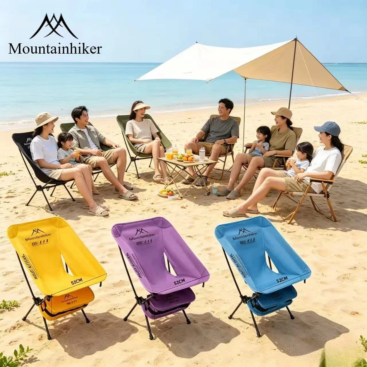 Ultra Light Folding Moon Chair Alu Minum Alloy Outdoor Bench for Camping Hiking Fishing in Green Black Khaki Yellow Blue Purple