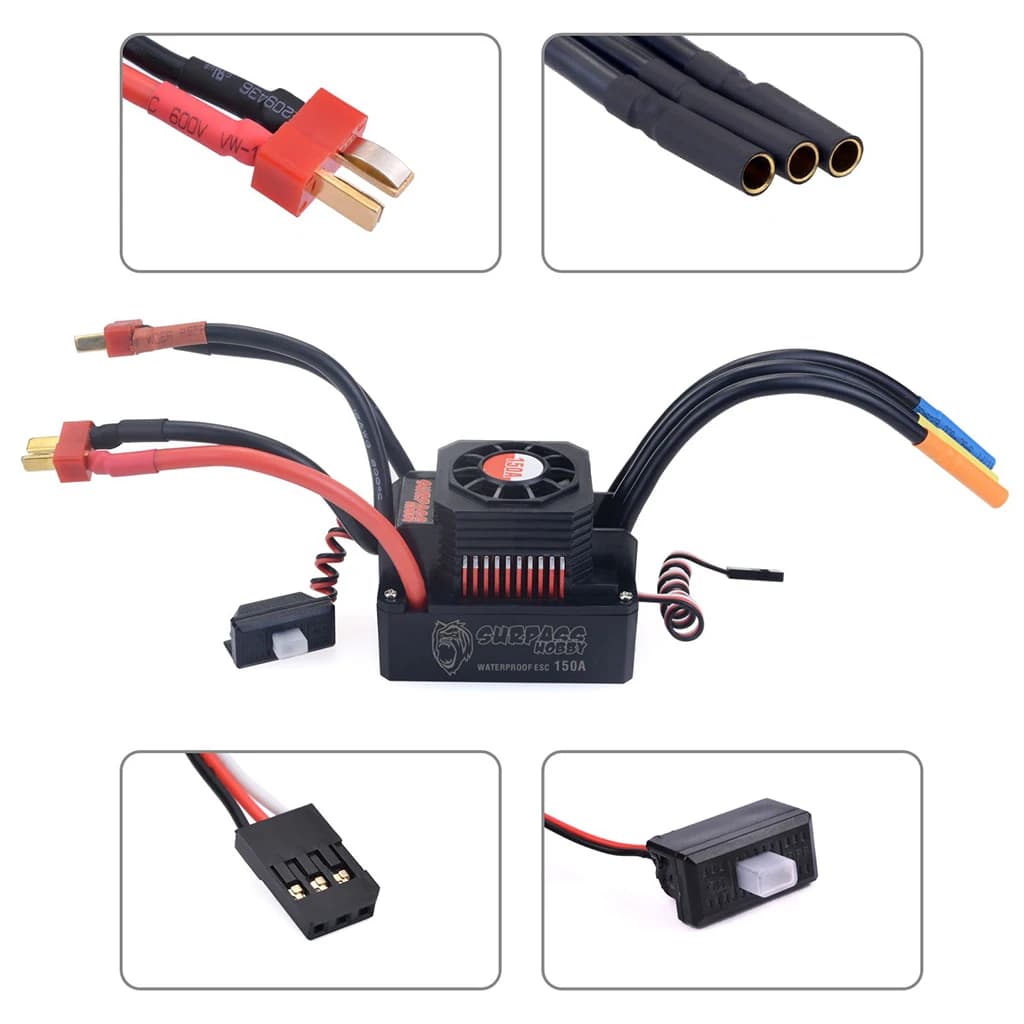 SURPASS HOBBY KK 25A 35A 45A 60A 80A 120A 150A 2-6S Brushless ESC T/XT60 Spina per 1/8 1/10 1/12 1/14 1/16 RC Motore Brushless