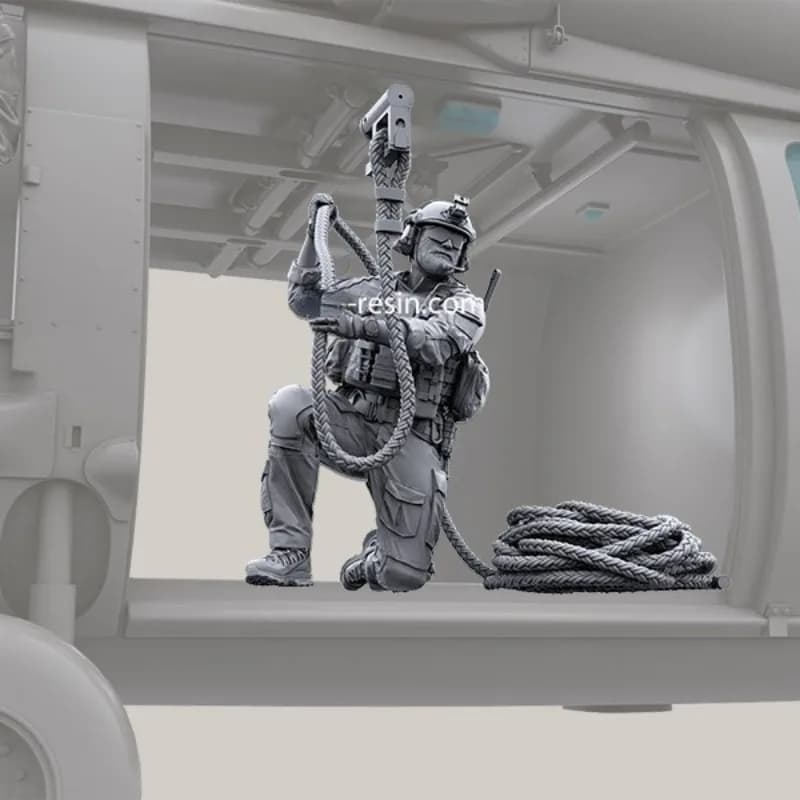 1:35 Kit di montaggio modello figura in resina pressofusa modello soldato ha bisogno di assemblaggio non verniciato spedizione gratuita (1 persona) (senza cavo)