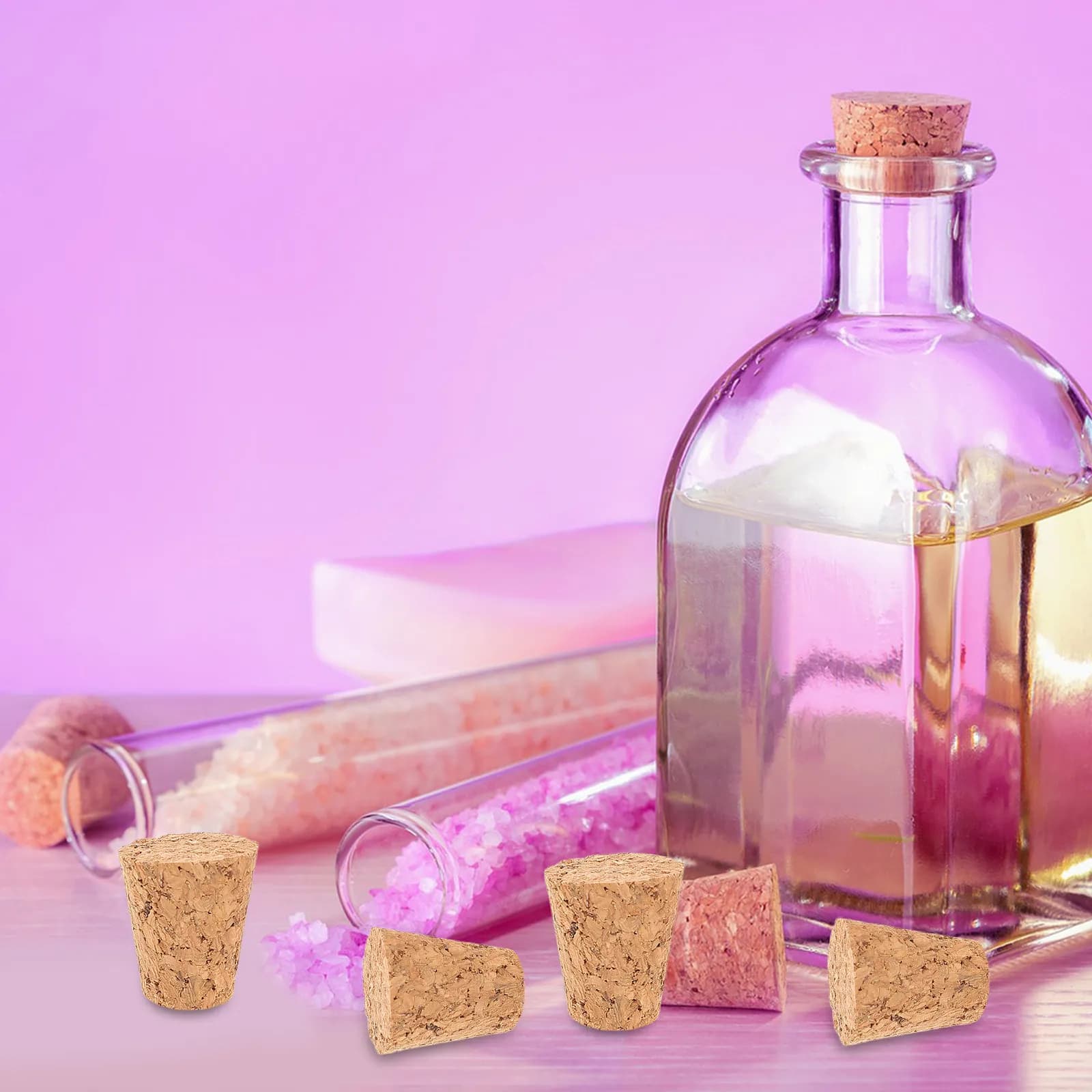 20 Tappi in Sughero Affusolati Morbidi in Legno per Bottiglie dei Desideri, Artigianato, Bottiglie di Vino, Birra, Liquori, Fai da Te, Decorazioni per la Casa, Contenitori e Lavori Artigianali