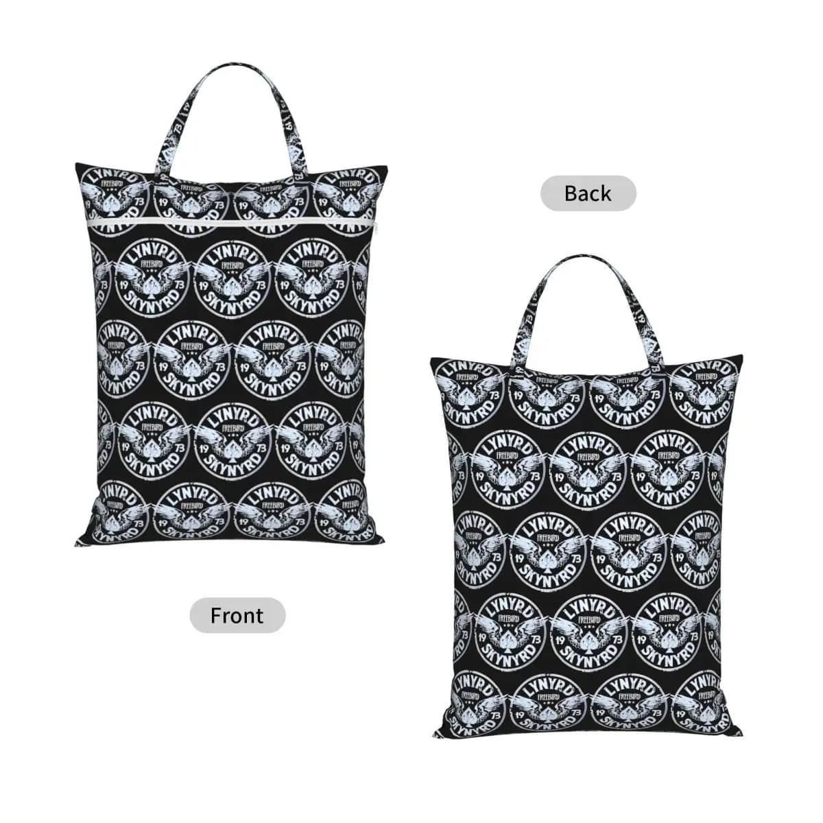 Free Bird Lynyrd Logo Travel Laundry Bag Waterproof Reusable Dirty Clothes Pouch Gym Yoga Vacation Washing Basket